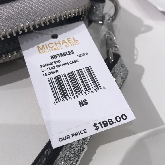 Michael Kors glitter sparkle phone wallet wristlet - Picture 6 of 6